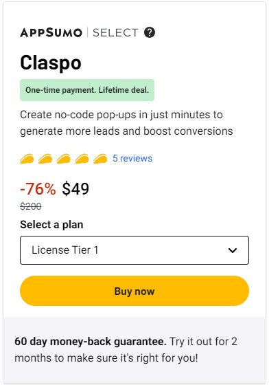 Claspo Lifetime Deal & Reviews Generate More Leads and Boost Conversions