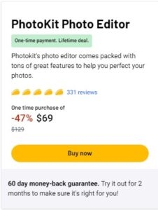 PhotoKit Photo Editor Appsumo Lifetime Deals