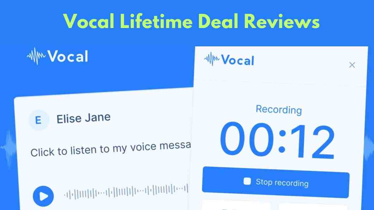 Vocal Lifetime Deal -59 Best Software for Record and Send Voice Notes via Email. AI