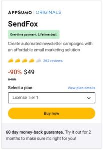 sendfox appsumo lifetime deals