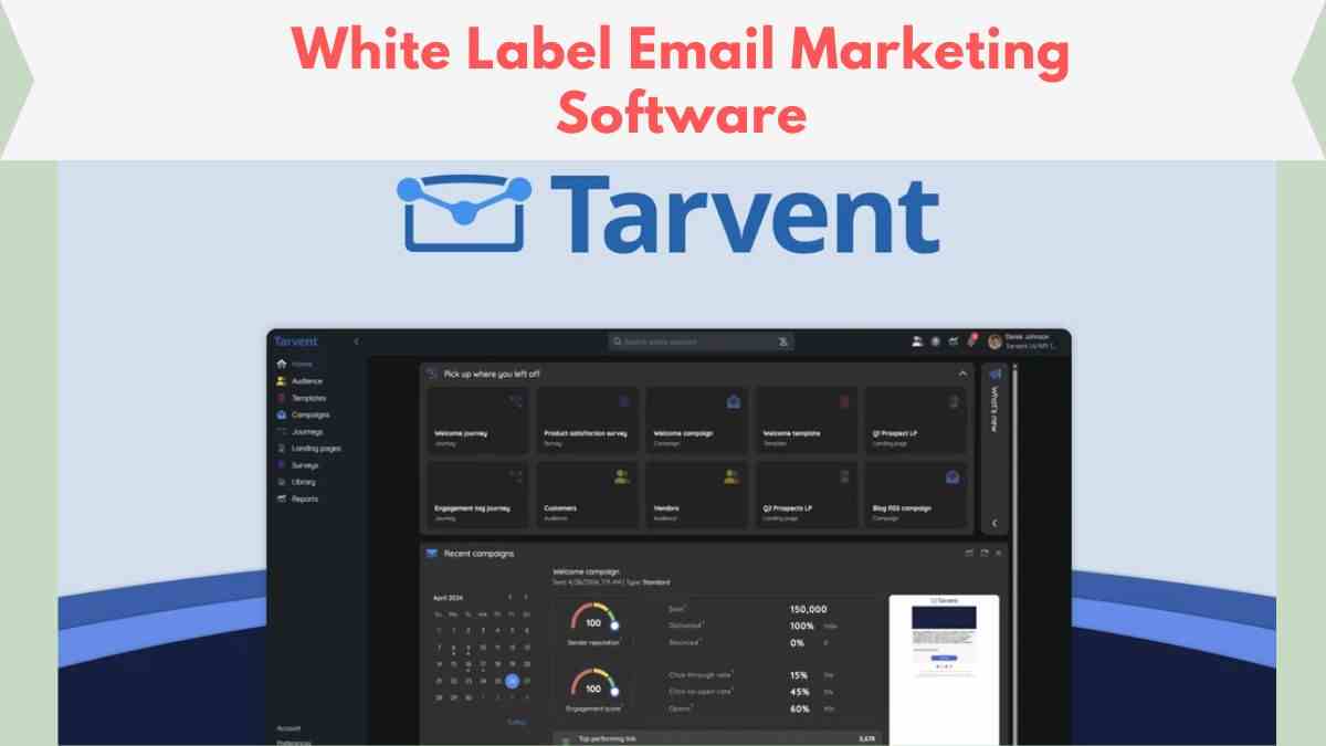 Tarvent Lifetime Deal - White Label Email Marketing Software